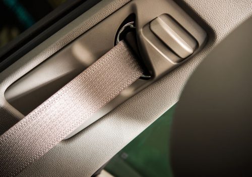 Seatbelt won’t pull out jammed.