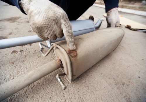 Old and new exhaust muffler. Does muffler affect performance?